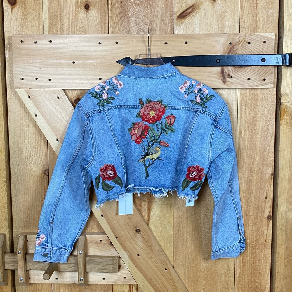 GRLFRND | eve crop boyfriend embroidered jacket - Picture 8 of 8
